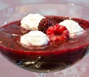 Realisatie met rode vruchten